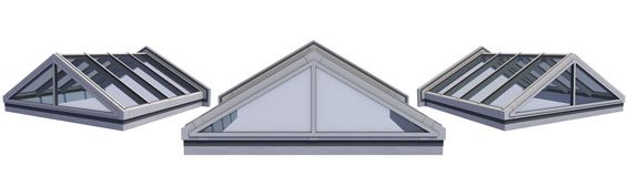 Double Pitch Skylight w/Gable End